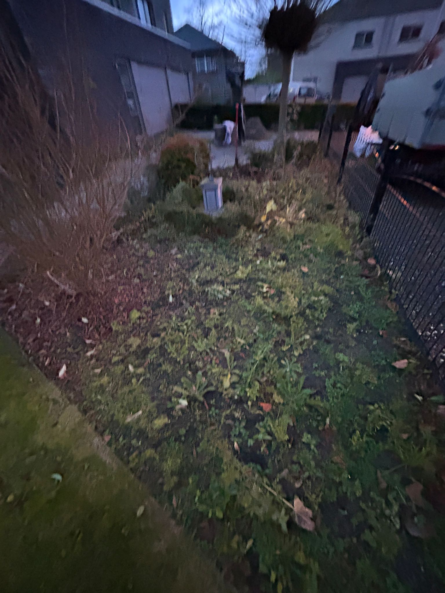 De tuin voor de werken 